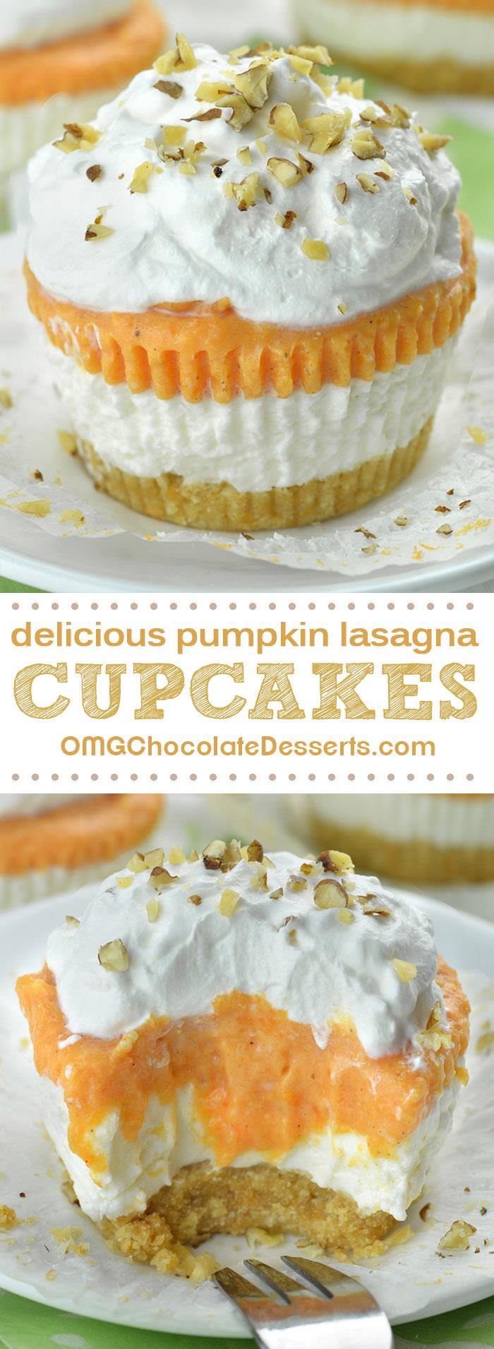 Pumpkin Lasagna Cupcakes – individual portion of DELICIOUS and EASY, NO BAKE PUMPKIN DESSERT!