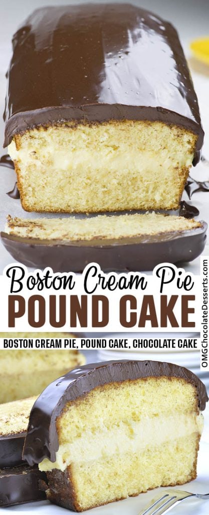 Boston Cream Pie Pound Cake | A Pound Cake with Chocolate Ganache!