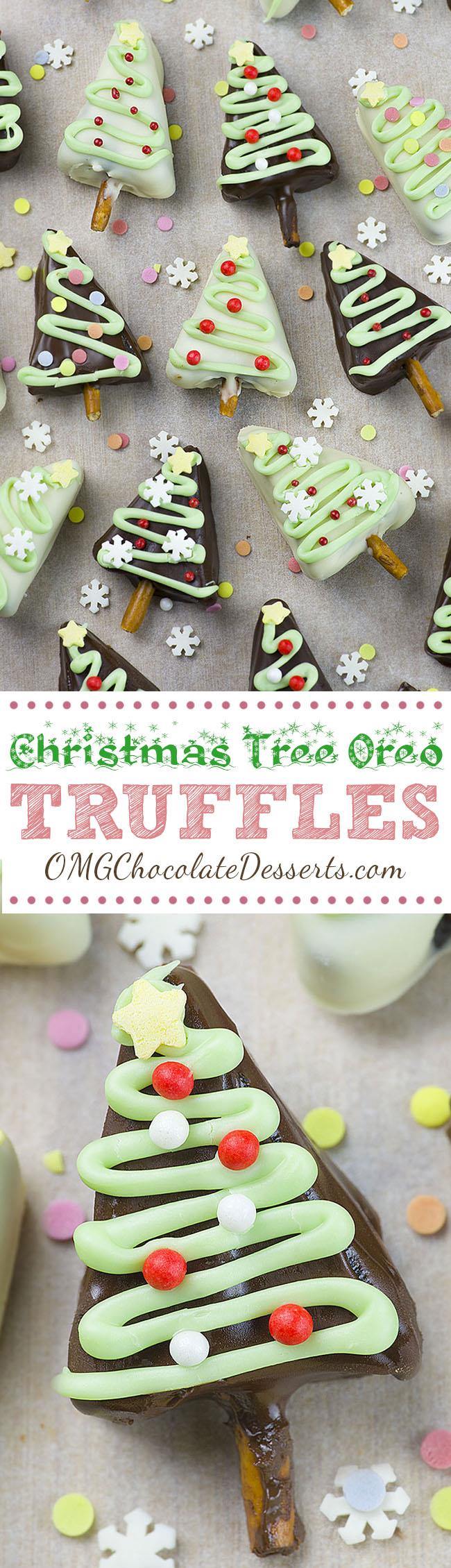 Christmas Tree Oreo Truffles No Bake Oreo Dessert Recipe