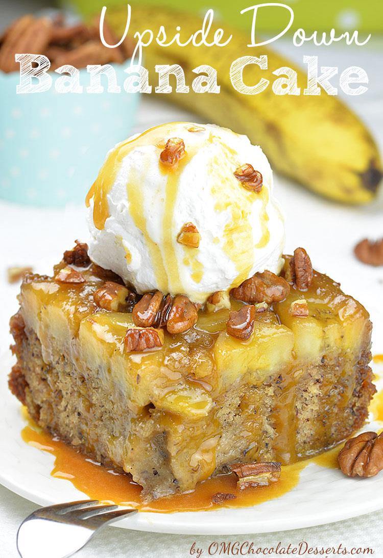 Caramelized banana upside-down cake