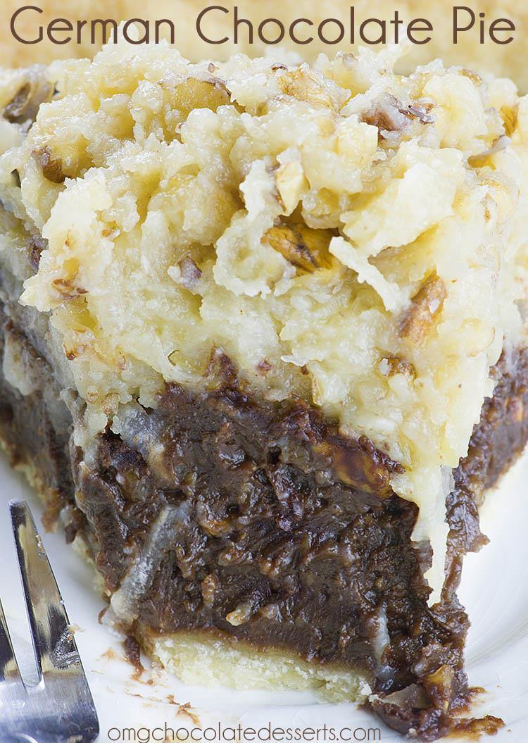 German Chocolate Pie is melt-in-your-mouth dessert. If you need simple and easy recipe for Christmas dessert to make at the last minute, try this amazing Chocolate Pie!