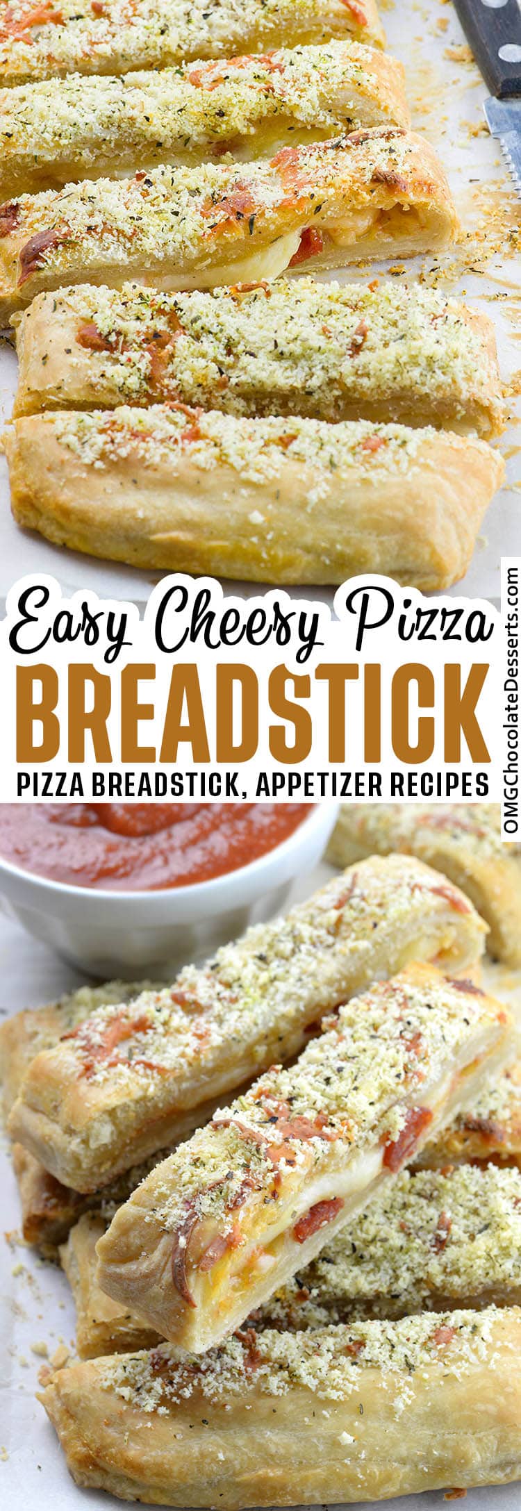 Easy Cheesy Pizza Breadsticks