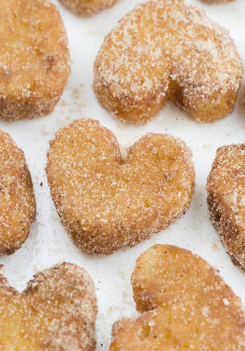 Unique and delicious, these heart-shaped churro bites are easy to make and can be made even better with Nutella or other dipping sauces. Click here for the recipe. - www.theballeronabudget.com