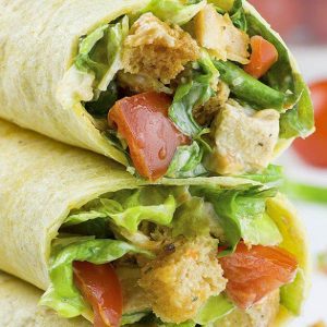 Chicken Caesar Salad Wraps | A Healthy Chicken Lunch or Dinner Recipe