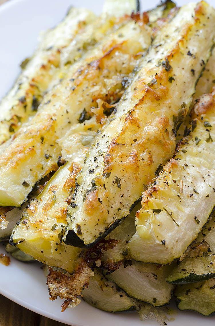 Baked Parmesan Zucchini | Easy Oven Baked Vegetable Side Dish Recipe