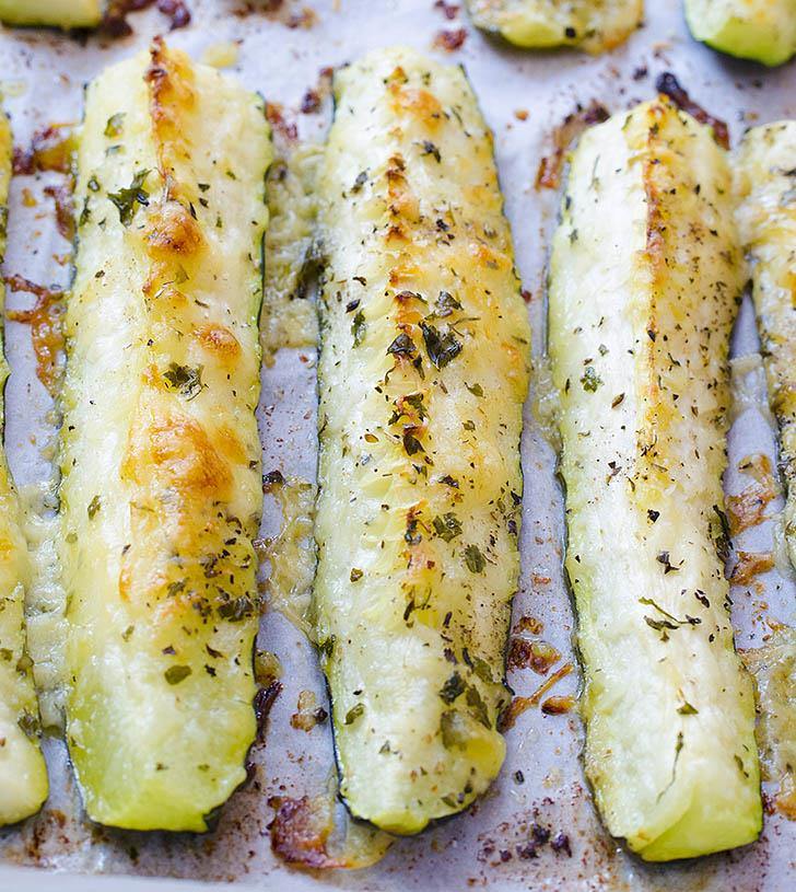 Baked Parmesan Zucchini Easy Oven Baked Vegetable Side Dish Recipe