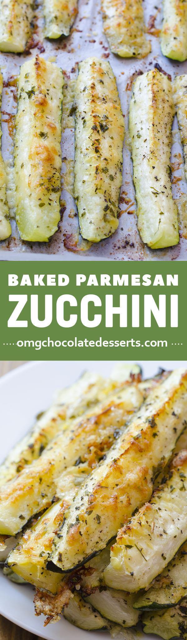 Baked Parmesan Zucchini Easy Oven Baked Vegetable Side Dish Recipe