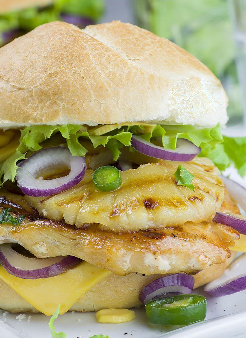 Pineapple Grilled Chicken Sandwich - OMG Chocolate Desserts