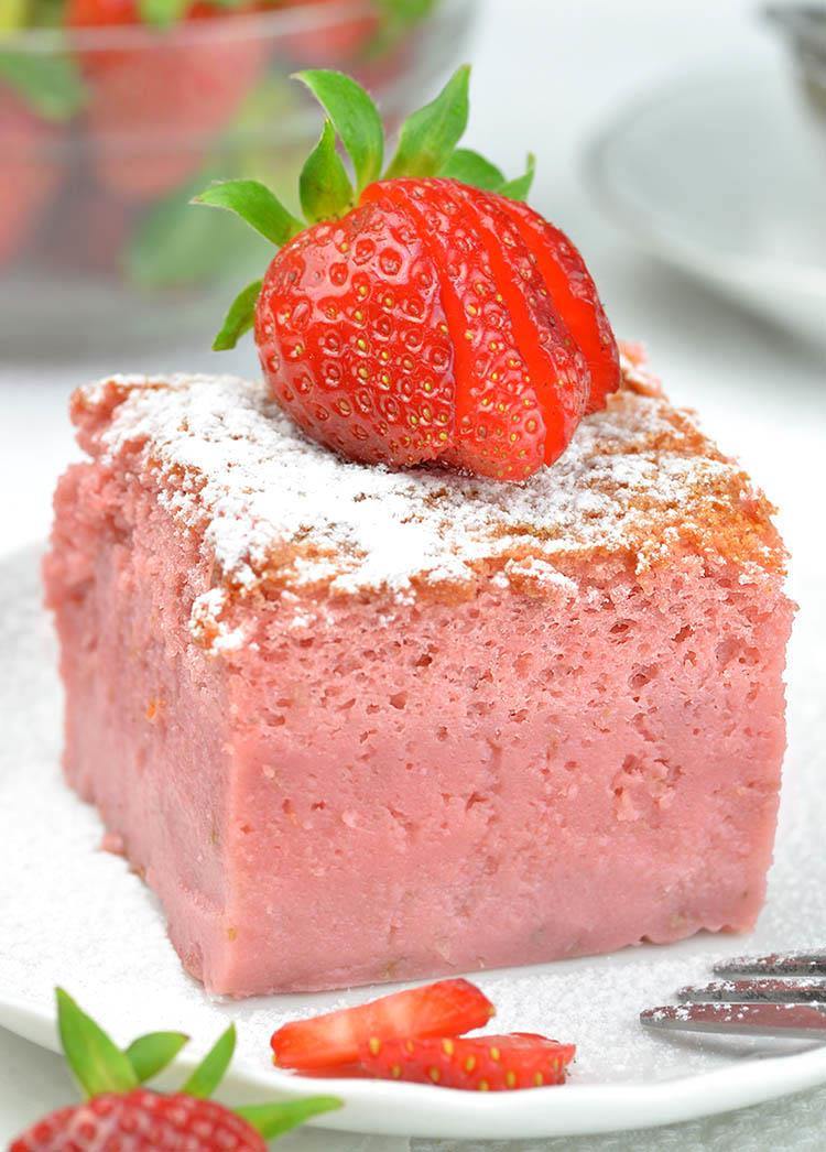 Strawberry Custard Cake | A Vanilla Custard Cake Recipe ...