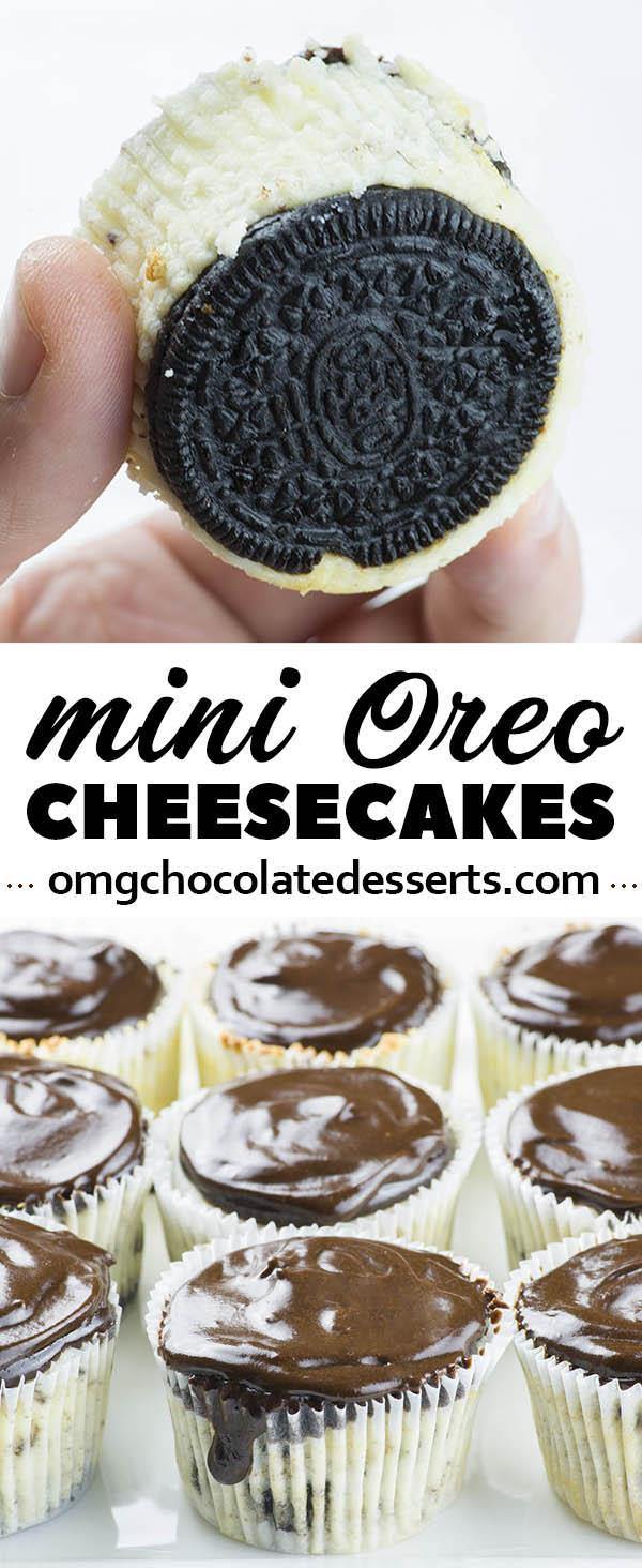Mini Oreo Cheesecake is simple and easy recipes with only a few ingredients for delicious bite-sized Oreo cheesecake with a thick layer of silky ganache on top.