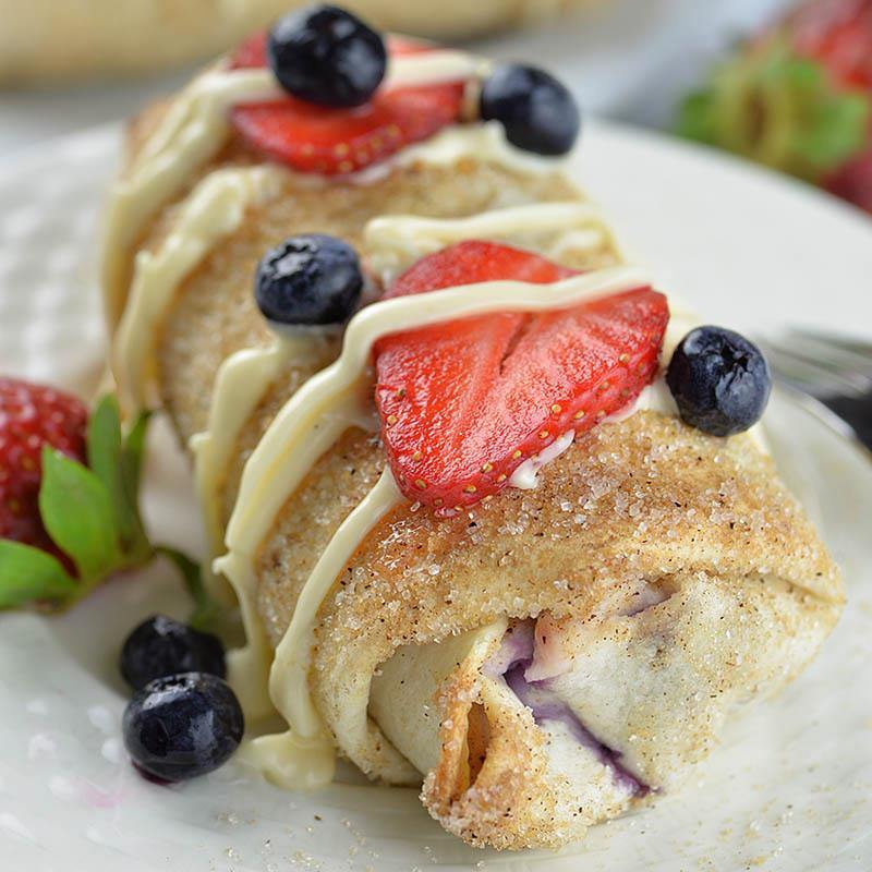 Chocolate Strawberry Chimichangas