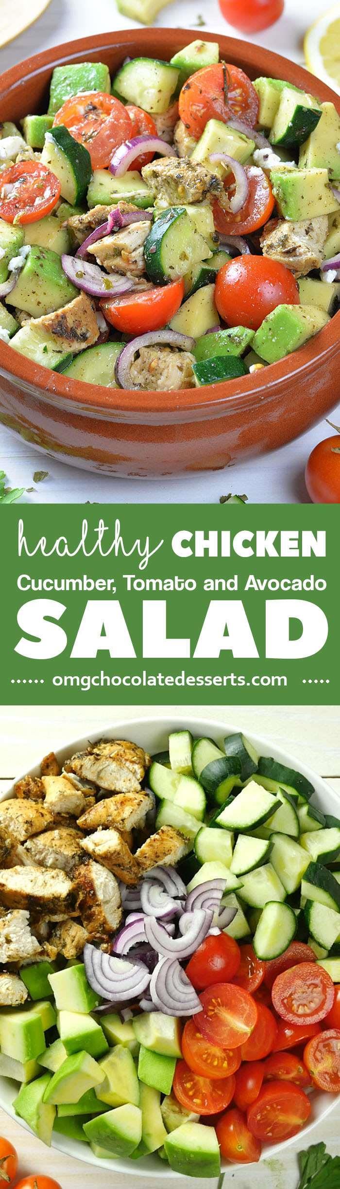 Healthy Chicken And Avocado Salad Omg Chocolate Desserts