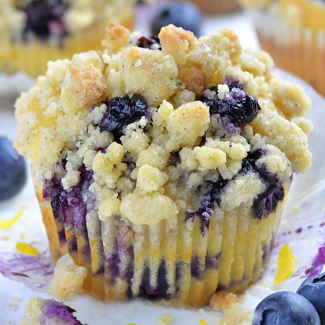 Lemon Blueberry Muffins Easy Healthy Blueberry Muffin Breakfast Recipe