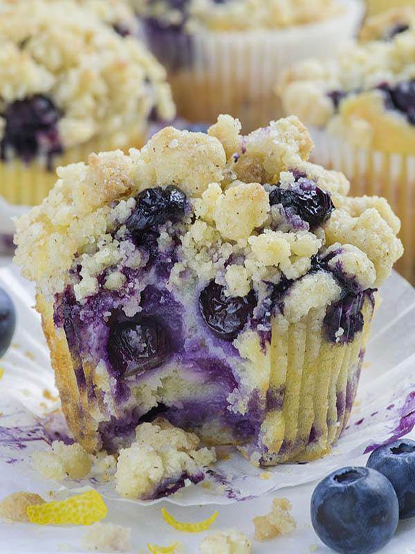 Lemon Blueberry Muffins - OMG Chocolate Desserts