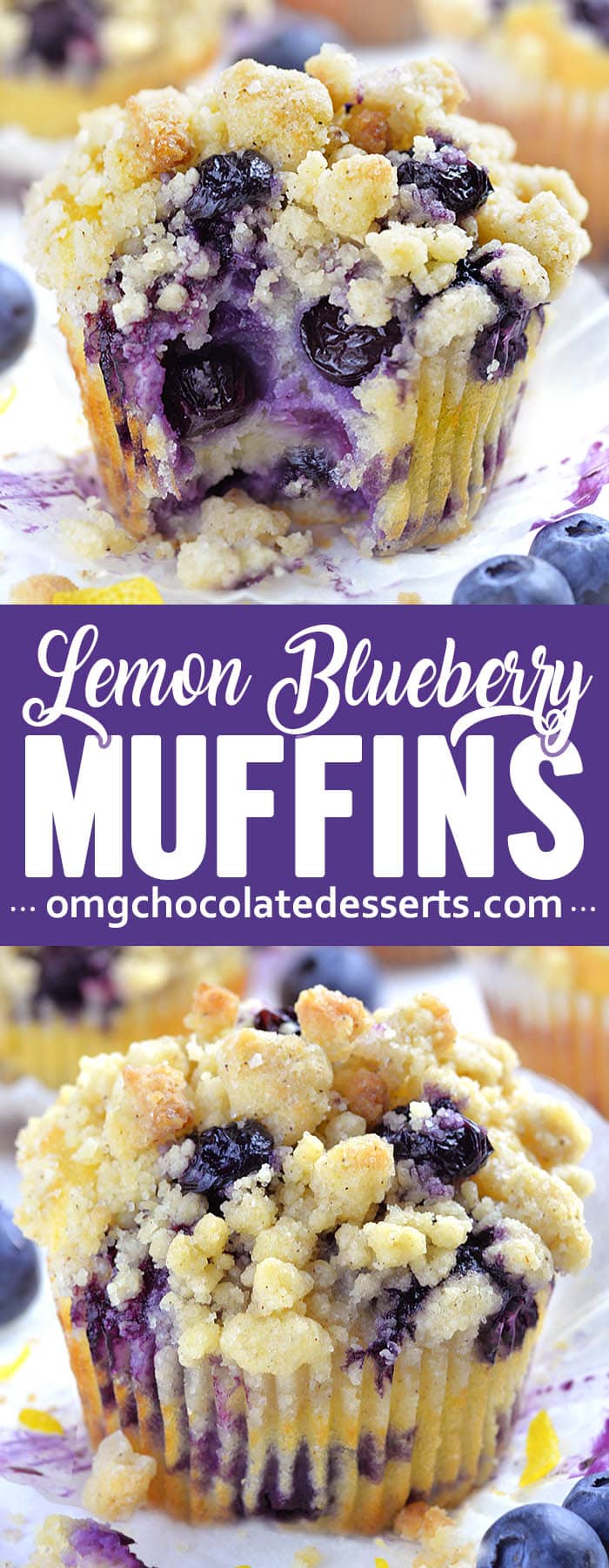 Lemon Blueberry Muffins | Easy Blueberry Muffin Recipe