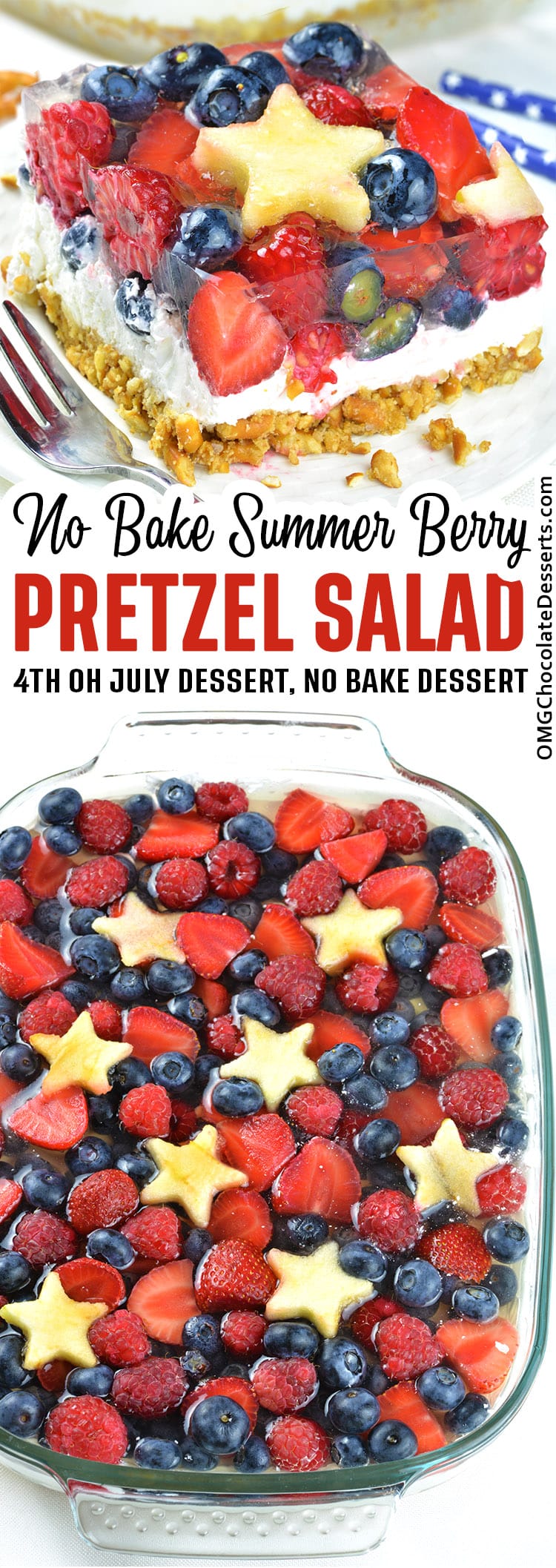 Summer Berry Pretzel Salad