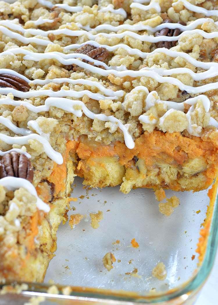 Pumpkin Pie Cinnamon Roll Casserole | Easy Thanksgiving Brunch Recipe