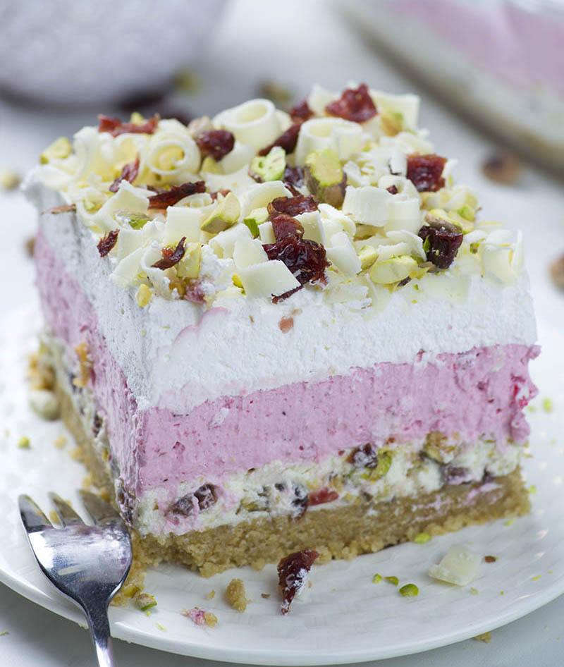 Cranberry Pistachio Lasagna | A Layered Cranberry Cake ...