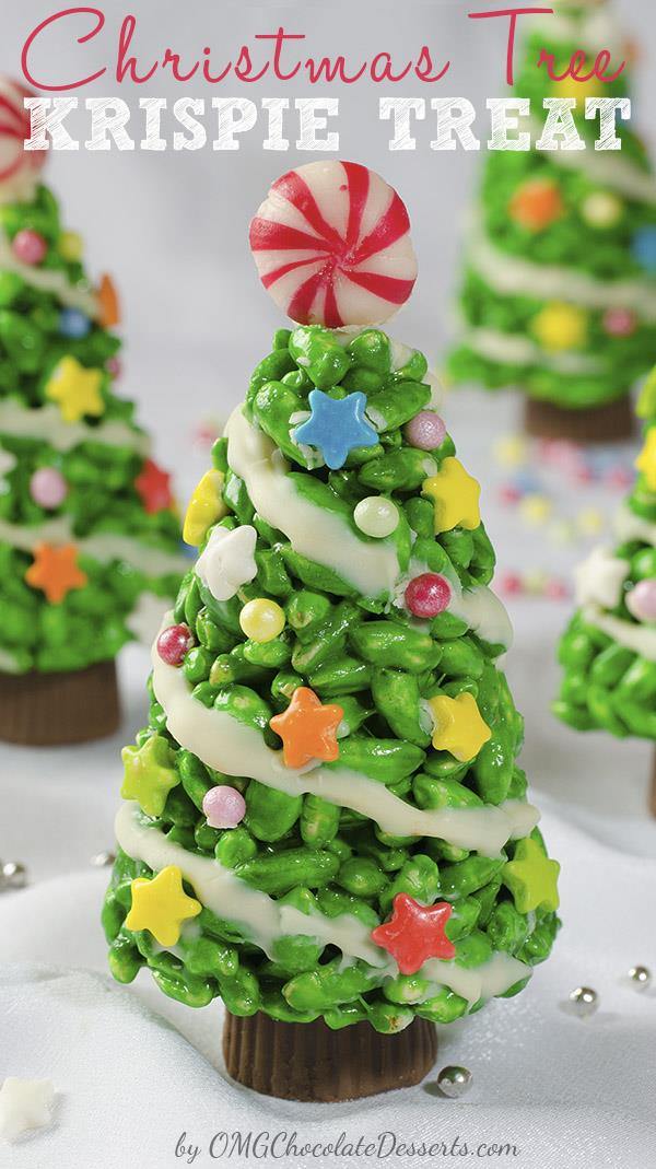 Get into the holiday spirit with these festive Christmas Tree Krispie Treat ! XOXOXOXO