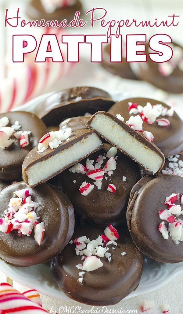 Homemade Peppermint Patties are quick and easy no bake Christmas dessert recipe. 
