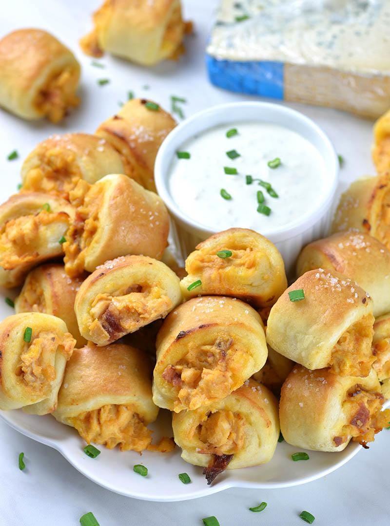 Bunch of Buffalo Chicken Bites on a plate.