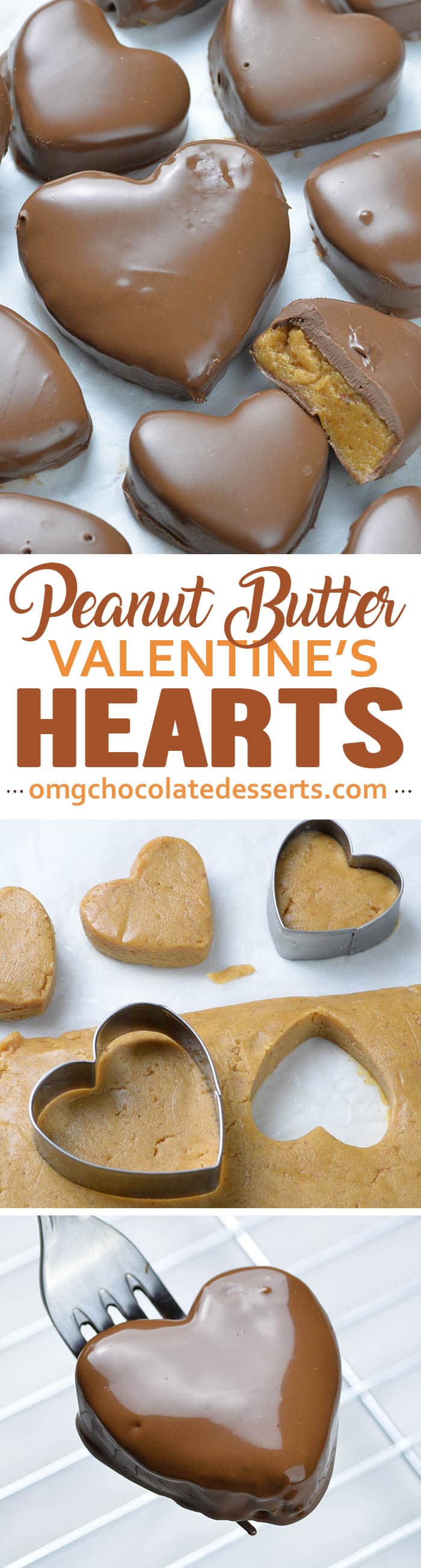 Chocolate Peanut Butter Valentine's Heart Easy Valentine's Day Dessert