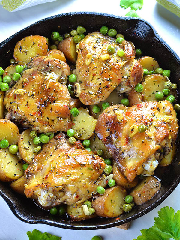 Chicken Vesuvio Recipe | One Pot Chicken Dinner Idea