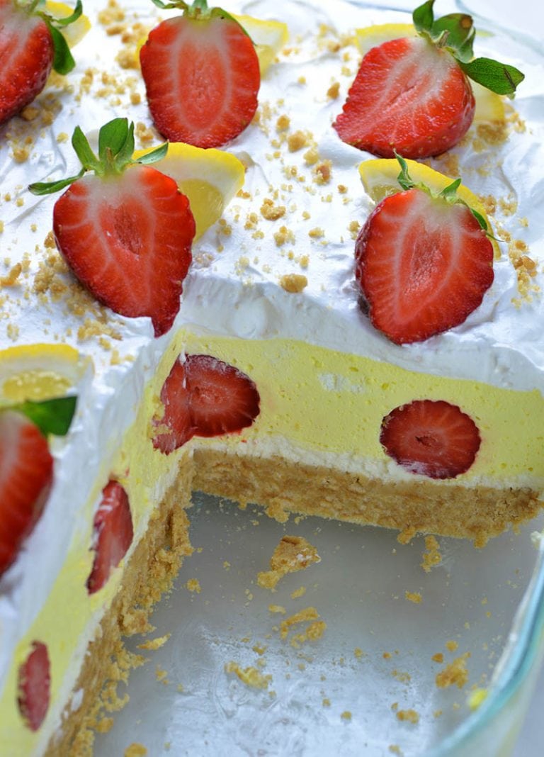 Strawberry Lemonade Lasagna Lemon Strawberry Dessert Lasagna