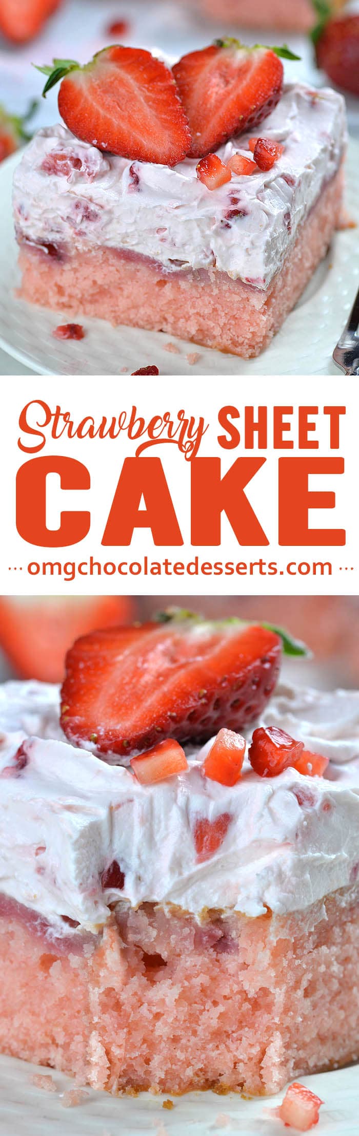 Strawberry Sheet Cake is perfect spring and summer crowd-pleaser dessert. 