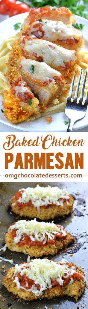 Baked Chicken Parmesan | Easy Breaded Chicken Parmesan with Pasta