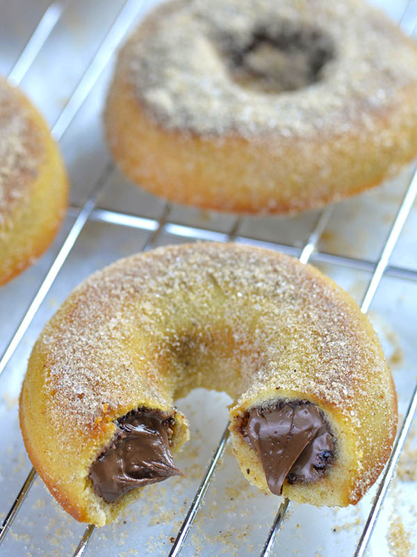 Nutella Filled Baked Donuts