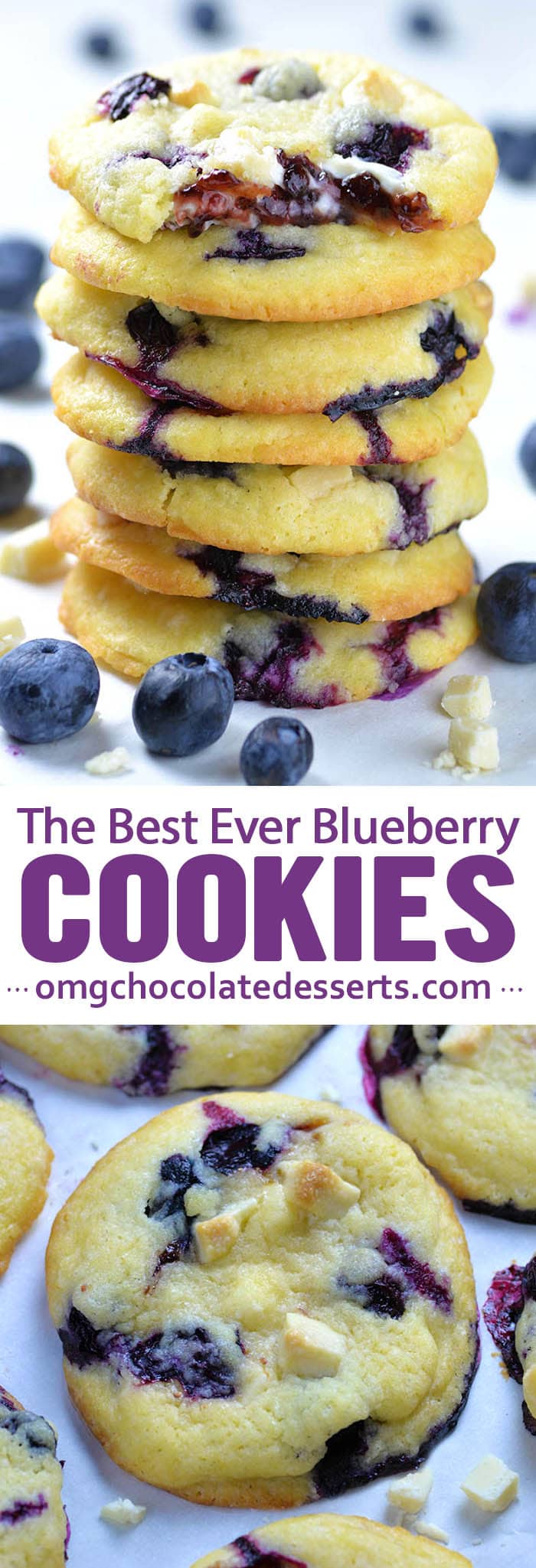 Best Ever Blueberry Cookies - OMG Chocolate Desserts