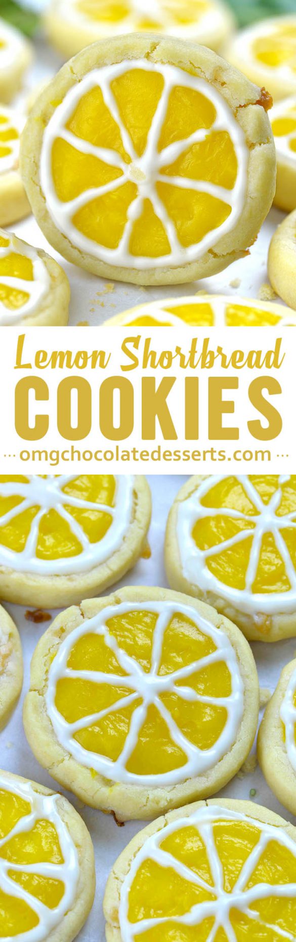 Lemon Shortbread Cookies Made with White Chocolate and Lemon Curd
