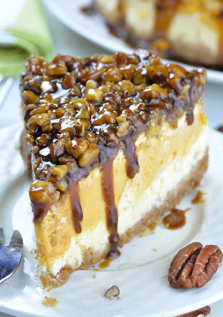 Sweet Potato Cheesecake with Pecan Topping - OMG Chocolate Desserts