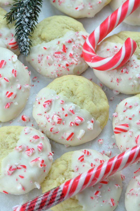 Peppermint Crunch Sugar Cookies - OMG Chocolate Desserts