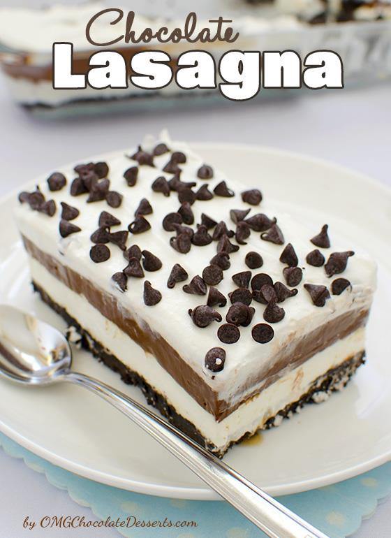 Hot Chocolate Lasagna - OMG Chocolate Desserts