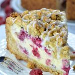 Raspberry Cheesecake Crumb Cake is delicious combo of two delicious desserts: crumb cake and raspberry cheesecake. This simple and easy dessert recipe gives you two cakes packed in one amazing treat.
