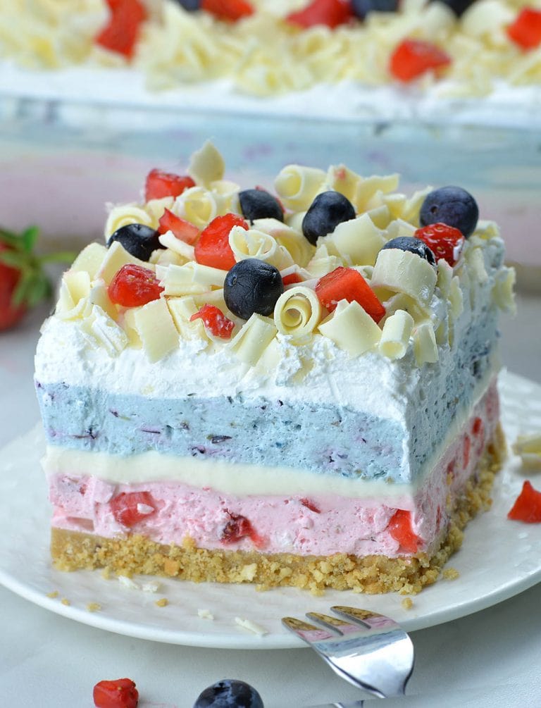 Very Berry Dessert Lasagna Amazing 4th Of July Dessert Idea 
