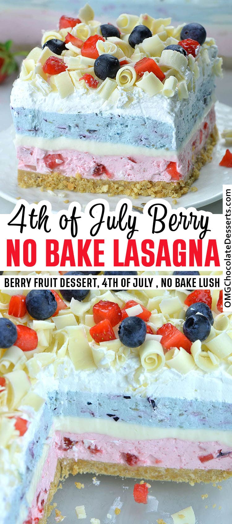 4th of July Berry Dessert Lasagna