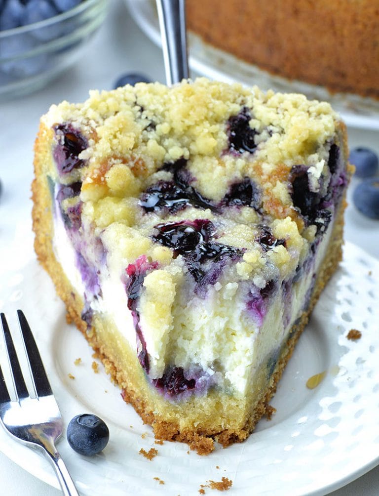 Blueberry Cream Cheese Coffee Cake - OMG Chocolate Desserts