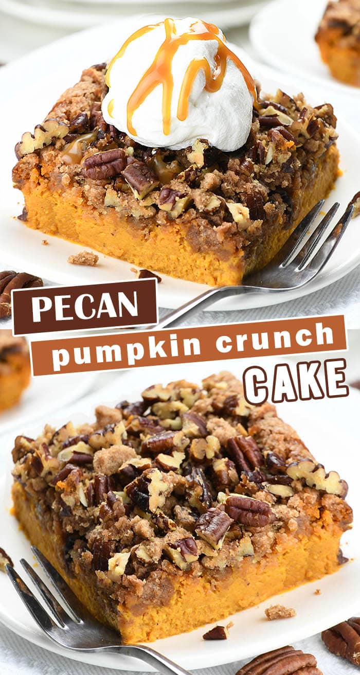 Pecan Pumpkin Crunch Cake | Easy Thanksgiving and Christmas Dessert