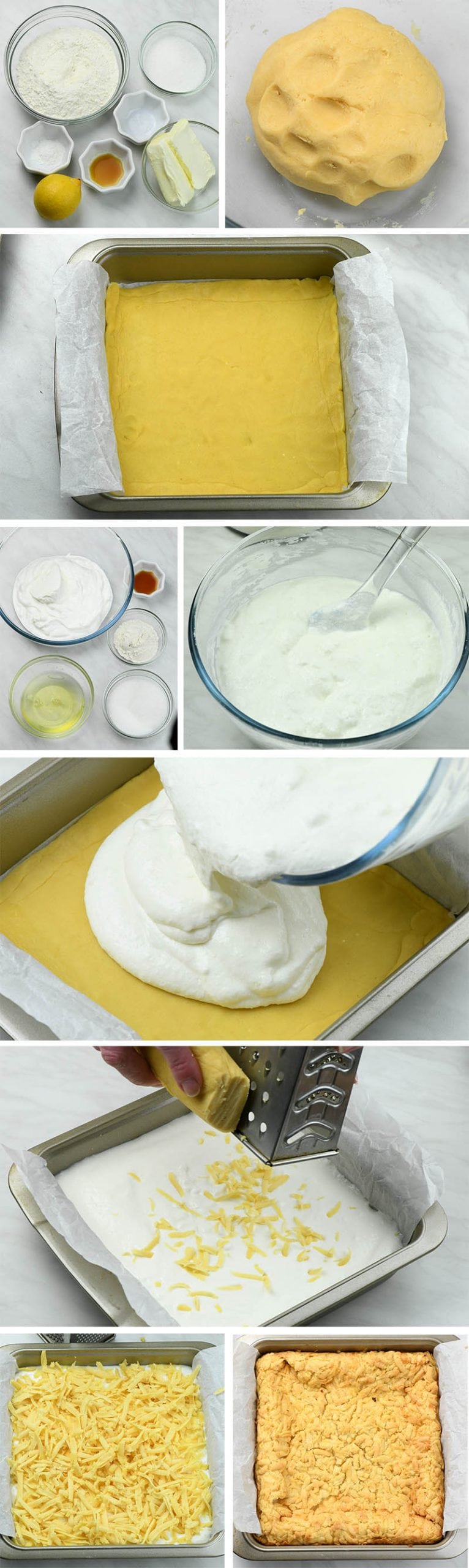 Lemon Yogurt Squares step by step instruction.