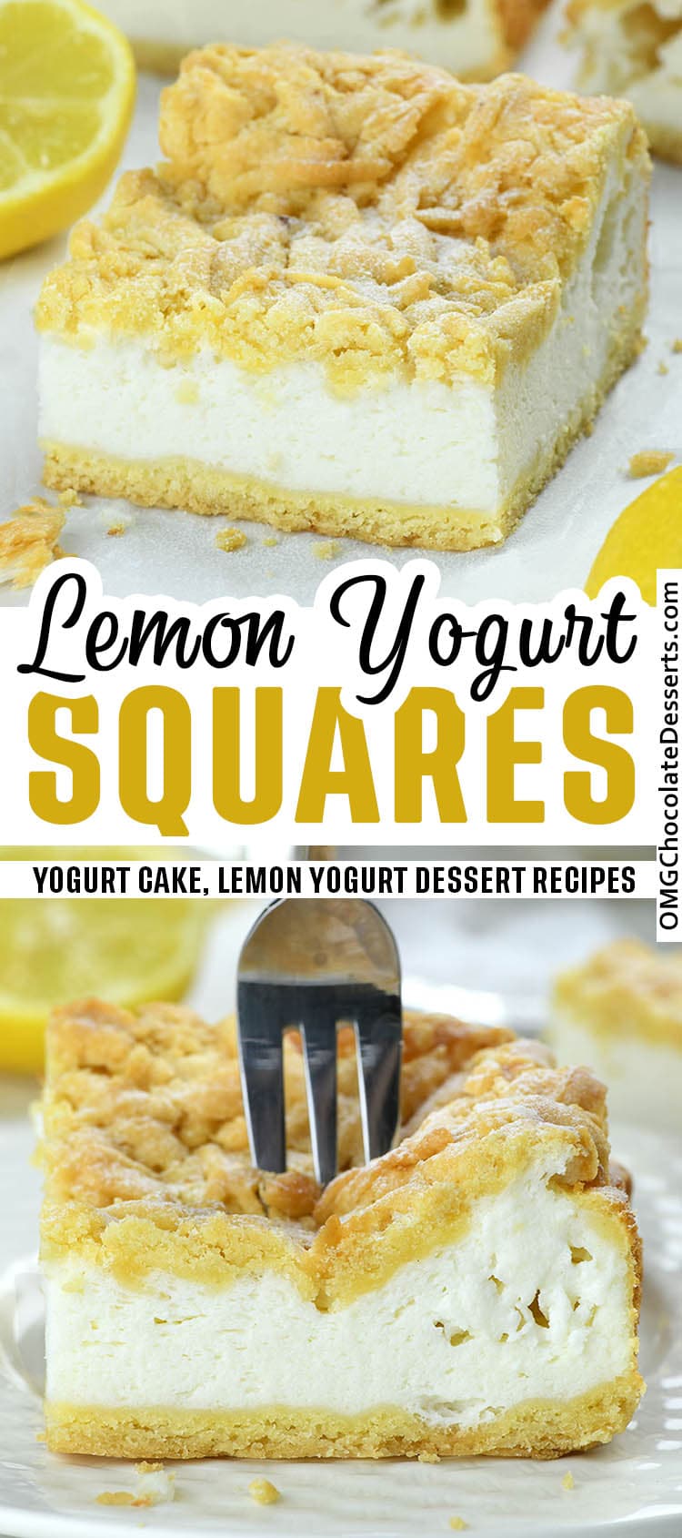Lemon Yogurt Squares - OMG Chocolate Desserts