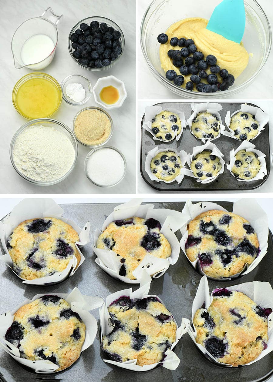 Blueberry Cobbler Muffins - step-by-step instruction.