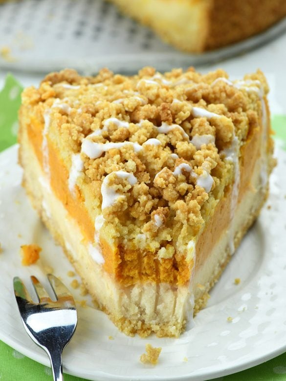 Pumpkin Cheesecake Crumb Cake - OMG Chocolate Desserts