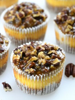 Mini Pecan Pie Cheesecakes - OMG Chocolate Desserts