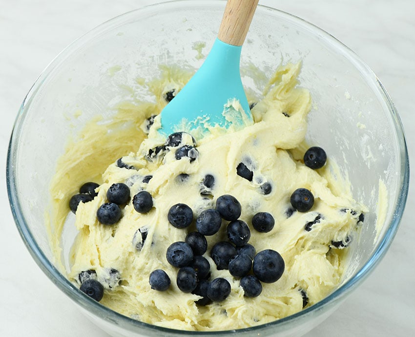 Blueberry Lemon Blondies dough