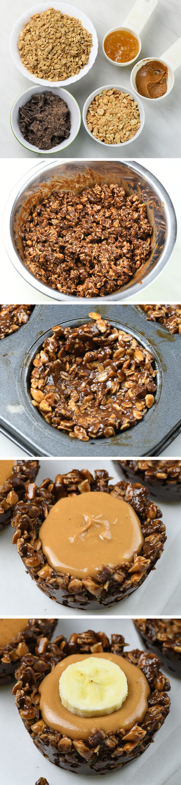 Chocolate Granola Cups with Peanut Butter Filling OMG Chocolate Desserts