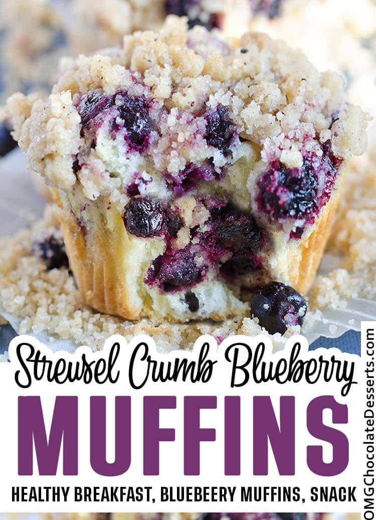 Blueberry Muffins With Streusel Crumb Topping