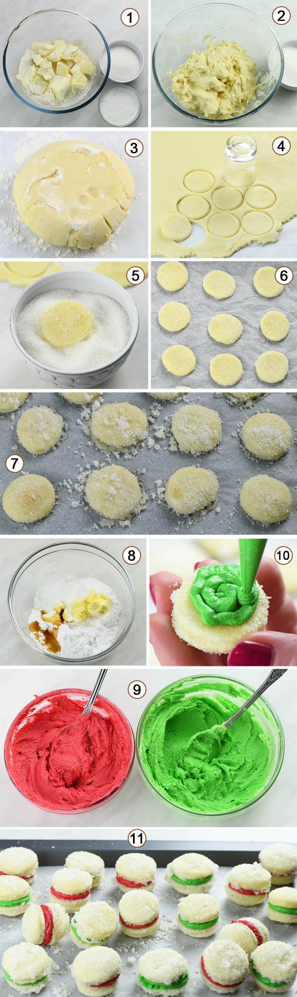 Christmas Shortbread Sandwich Cookies OMG Chocolate Desserts